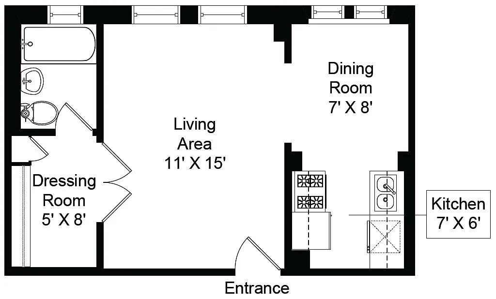 Floor plan Deluxe Studio