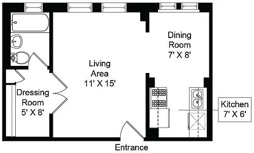 Floor plan Deluxe Studio