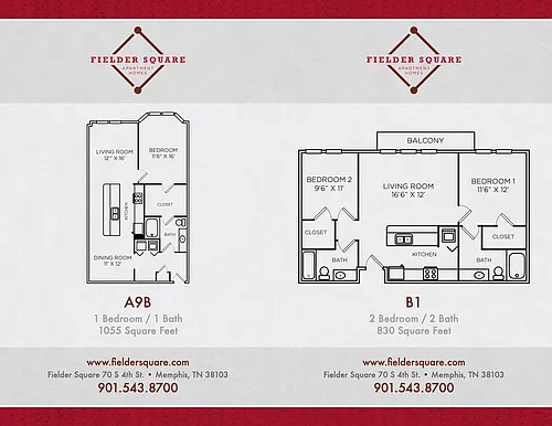 Floor plan B1 Two Bedroom