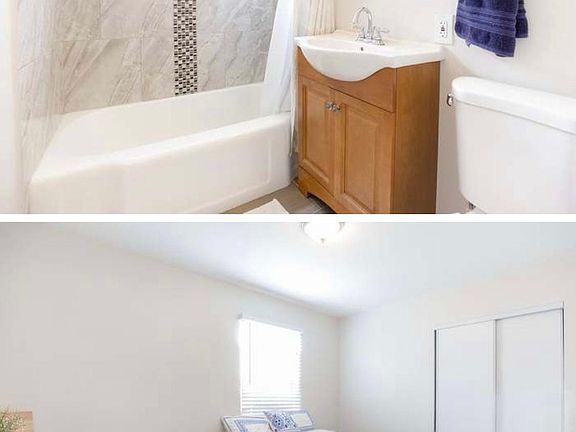 Guest bath with tub and guest bd #1