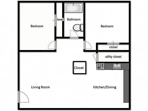 Floor plan 2x1aR