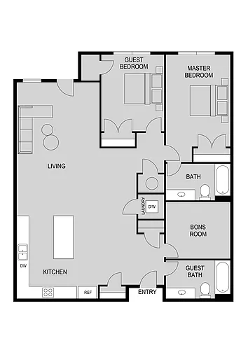 Floor plan Two Bedroom B