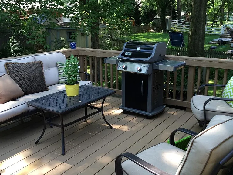 Deck right off kitchin