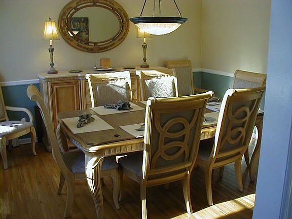 Formal Dining Room with sparkling wood floors