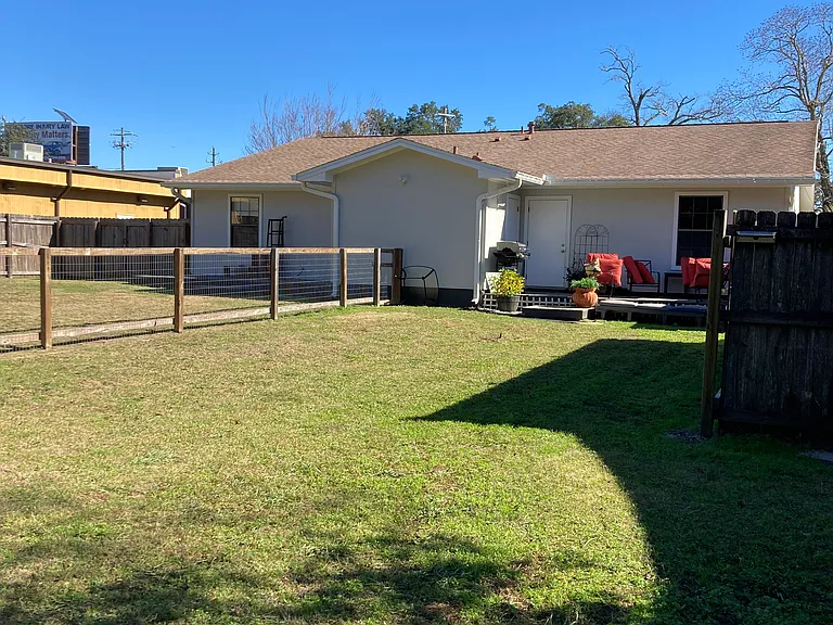 Fenced back yard