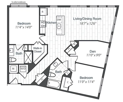 Floor plan B18D-1210