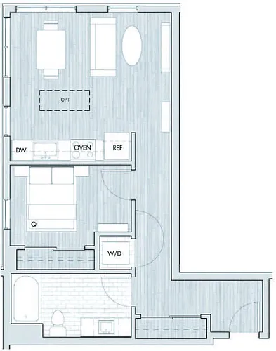 Floor plan Urban One-Bedroom
