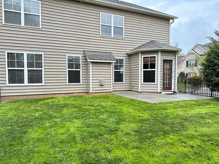 Back patio and yard