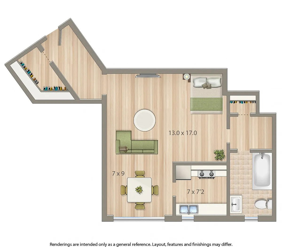 Floor plan Studio F