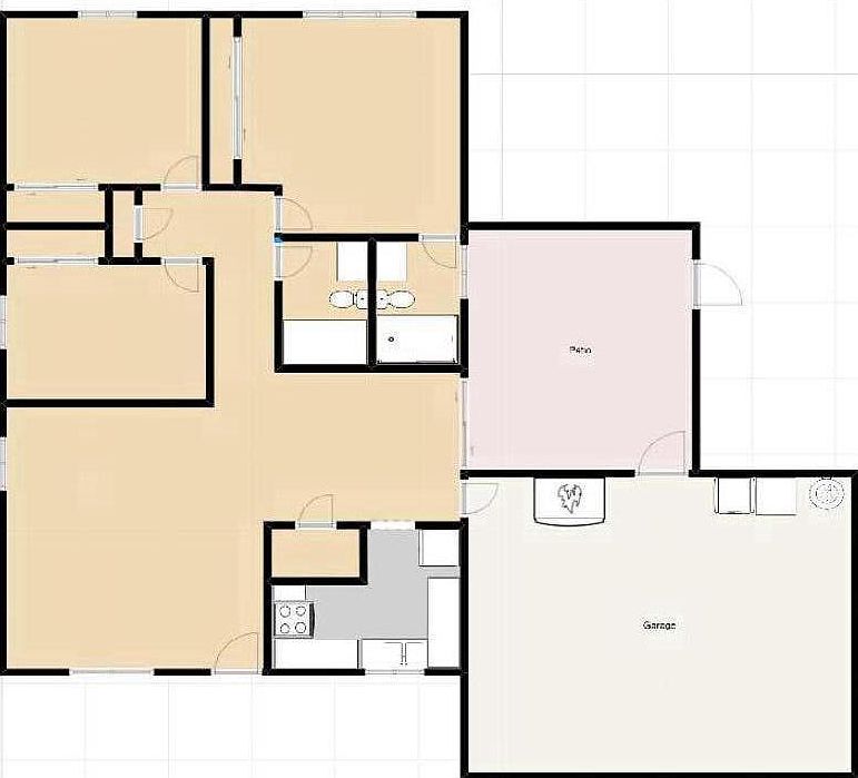 Floorplan inc patio and garage