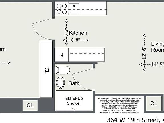 2nd image of 364 W 19th St APT 3E