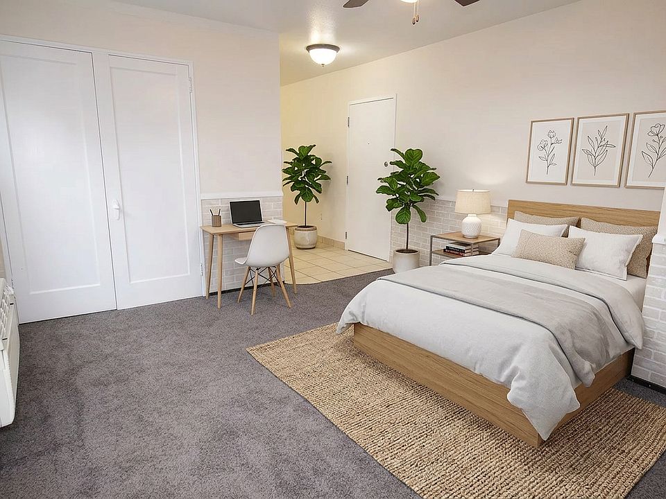 Carpeted Studio - Staged