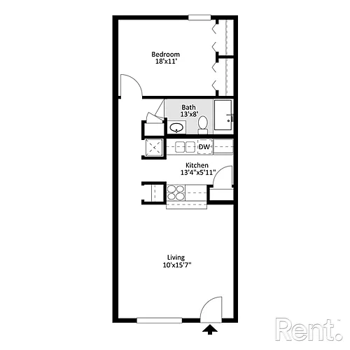Floor plan 1 Bedroom