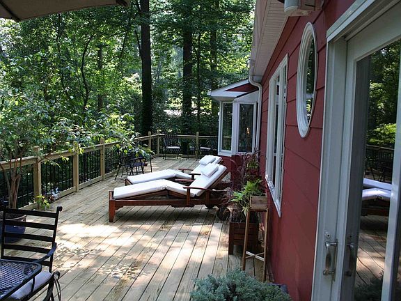 The back deck, overlooking the canal