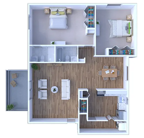Floor plan 2BR - 2BTH