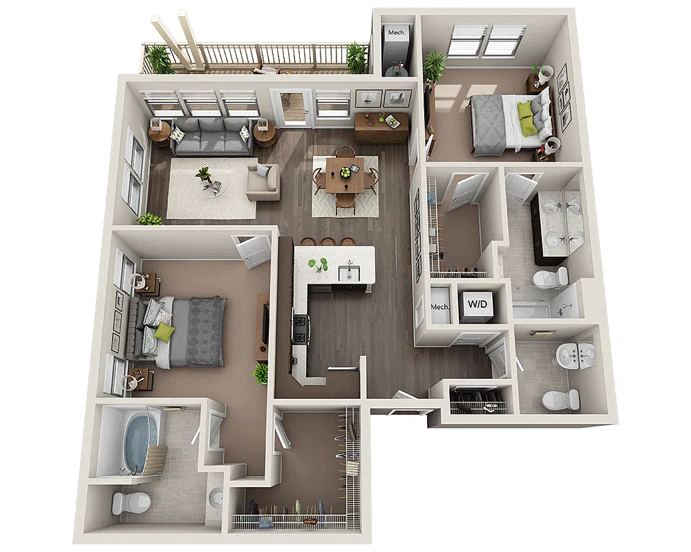 Floor plan Two Bedroom B2.5A