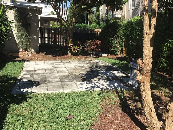 Large private fenced backyard