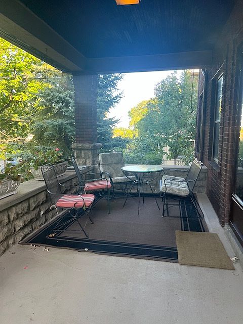 spacious front porch