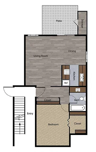 Floor plan One Bedroom