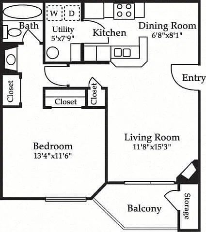 Floor plan 1B