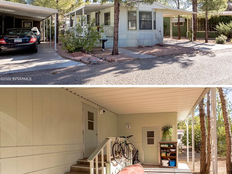 Covered carport & storage shed