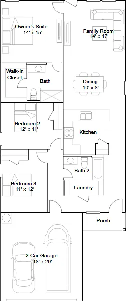 3 bed, 2.0 bath, 1402 sqft, $1,610 — Photo 2