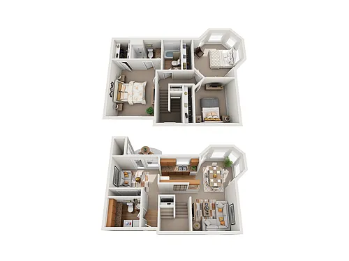 Floor plan 3x2.5 Townhome