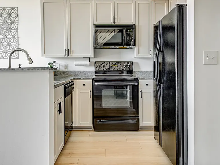 The fridge and dishwasher have recently been upgraded to stainless steel