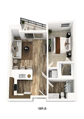 Floor plan 1br-b