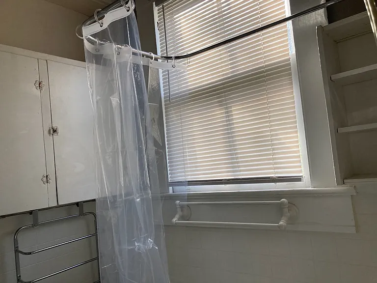 Bathroom with clawfoot tub and shower