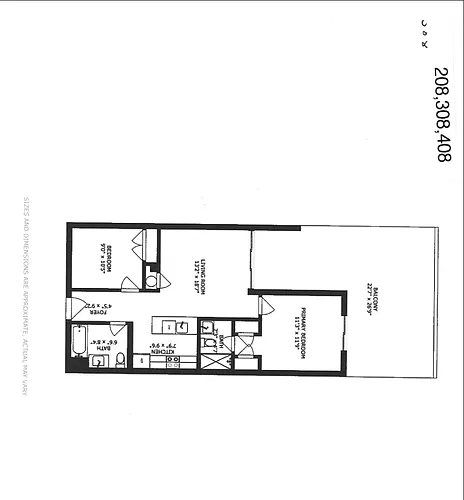 Floor plan Back Facing with Balc