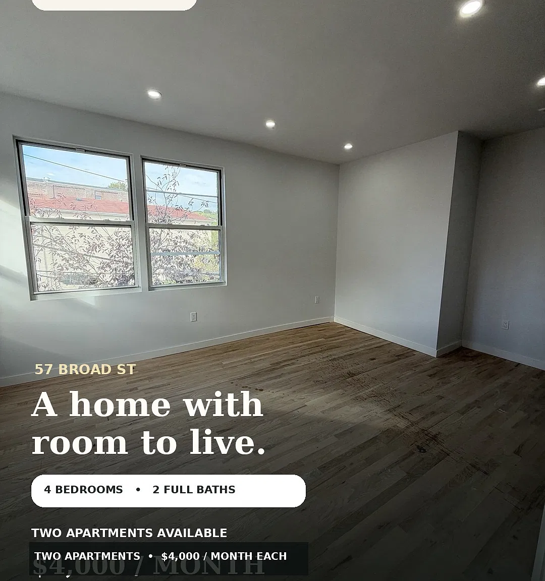 4 bed, 1100 sqft, $4,000 — Photo 1
