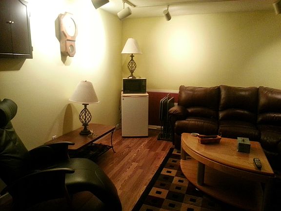 Small fridge and microwave