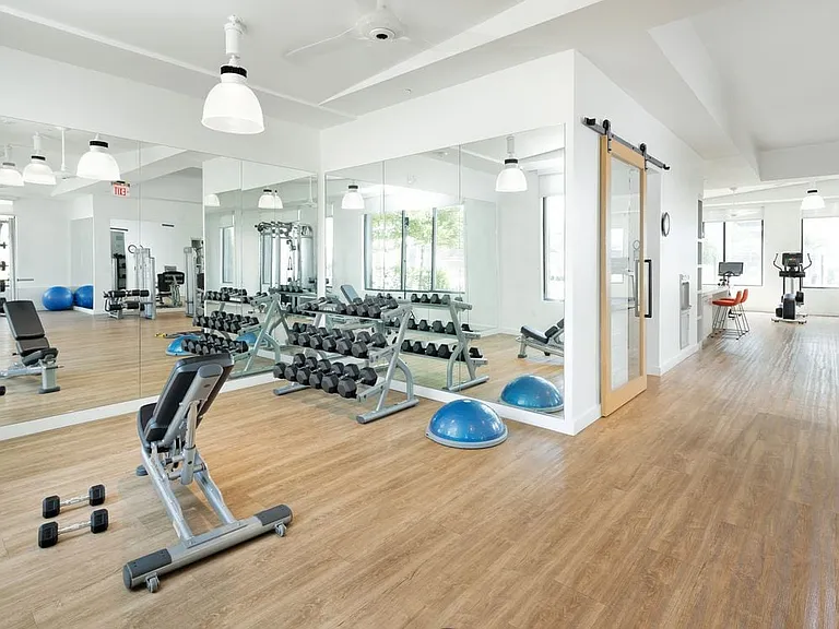 Fitness center with strength and cardio equipment