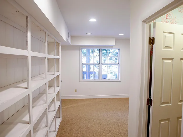 Lower floor Bedroom shelves