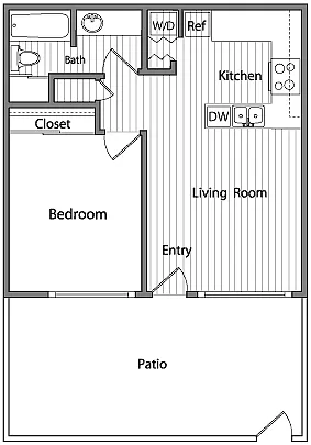 Floor plan 1x1 - Plan C