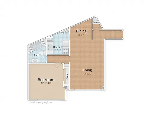 Floor plan One Bedroom