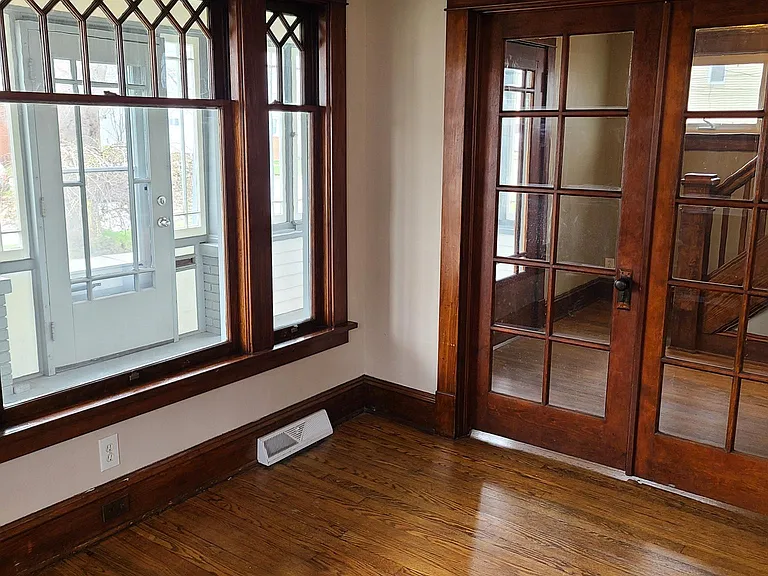 Living room. French doors leading to foyer