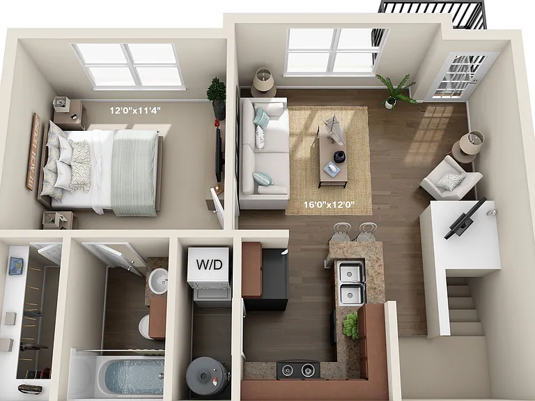 1 Bedroom | 1 Bath | 658 SF 1 Bedroom | 1 Bath | 658 SF