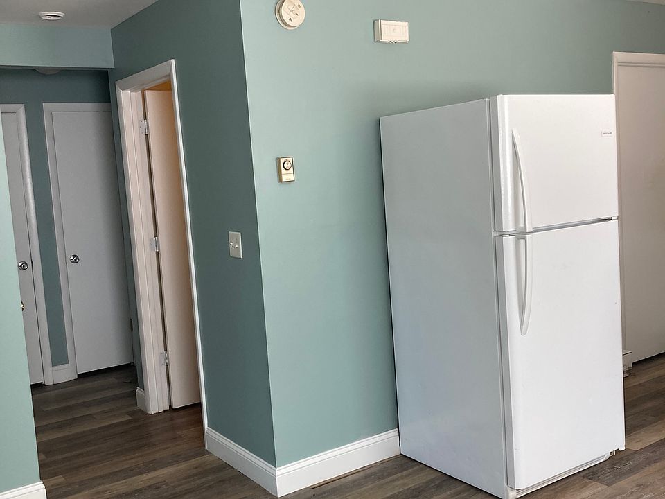 Fridge and hallway