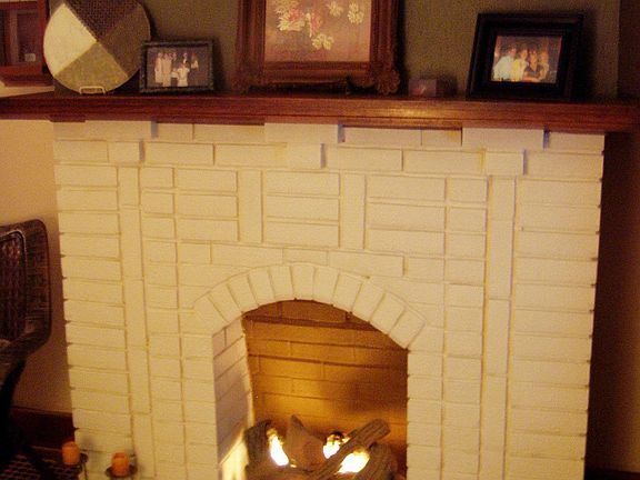 fireplace in living room