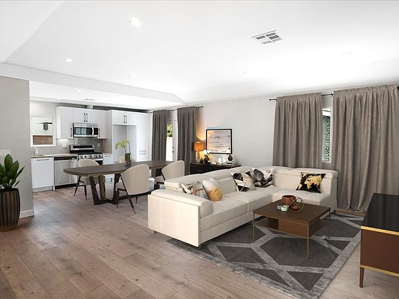 Virtually staged living room
