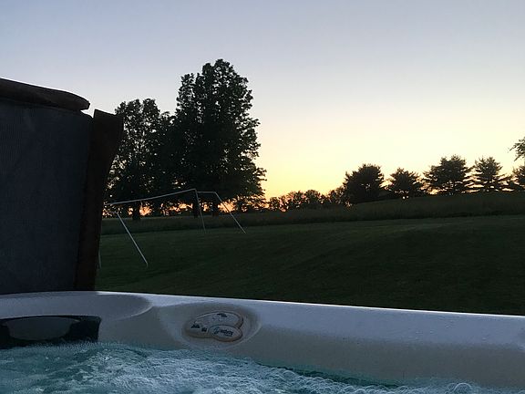 View from hot tub!