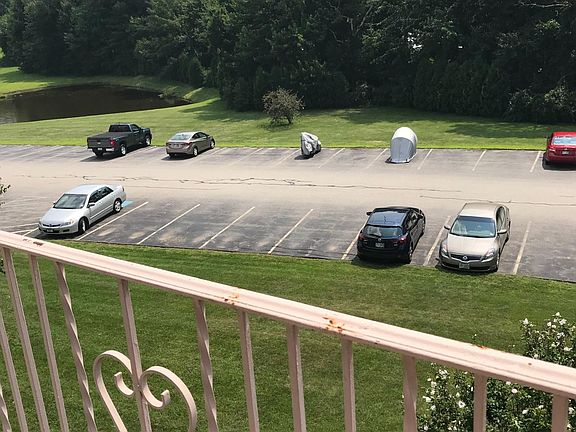 deck overlooking pond