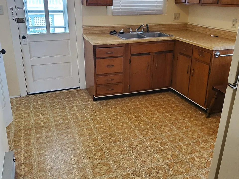Kitchen and side entrance