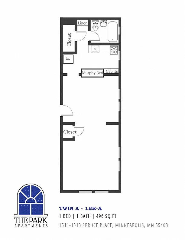 Floor plan Twin A |1 BR-A