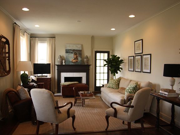 Living Room/Marble Fireplace