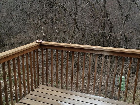 Patio overlooking the woods