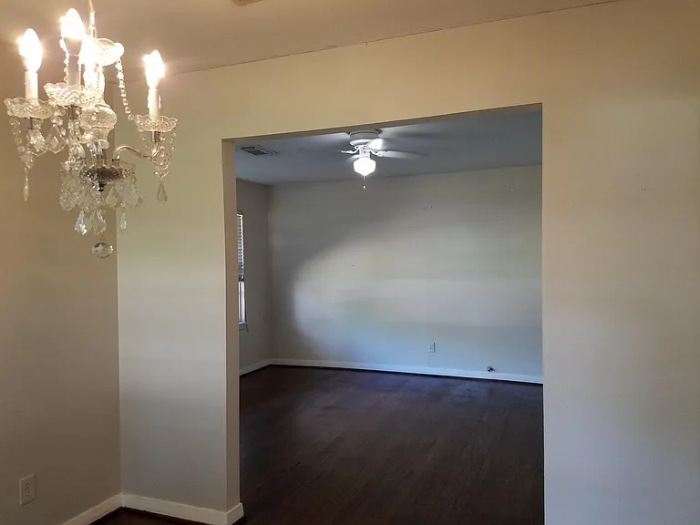 Dining room open to living room