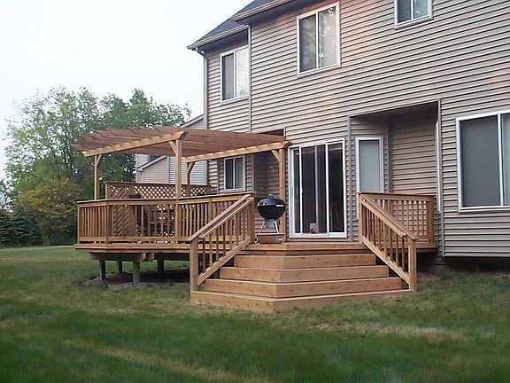 Deck prior to landscaping